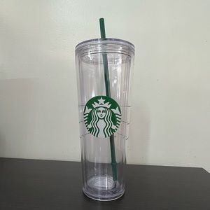 *NEW AND UNUSED* Starbucks original logo 24oz clear tumbler